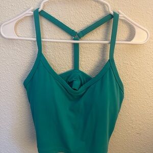 Teal Strappy Crop Top